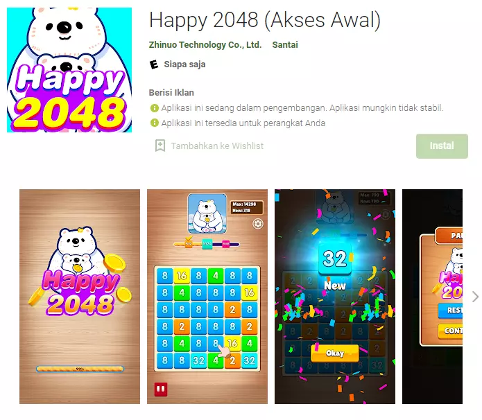 game happy 2048