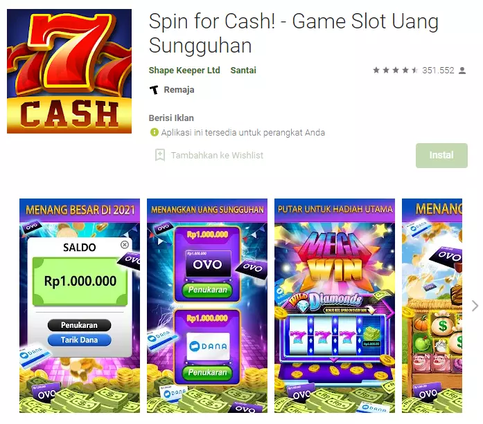 game spin for cash
